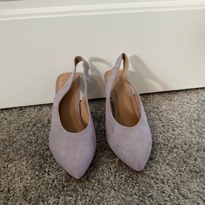 A New Day lavender 3 3/4” sling back heels sz: 9